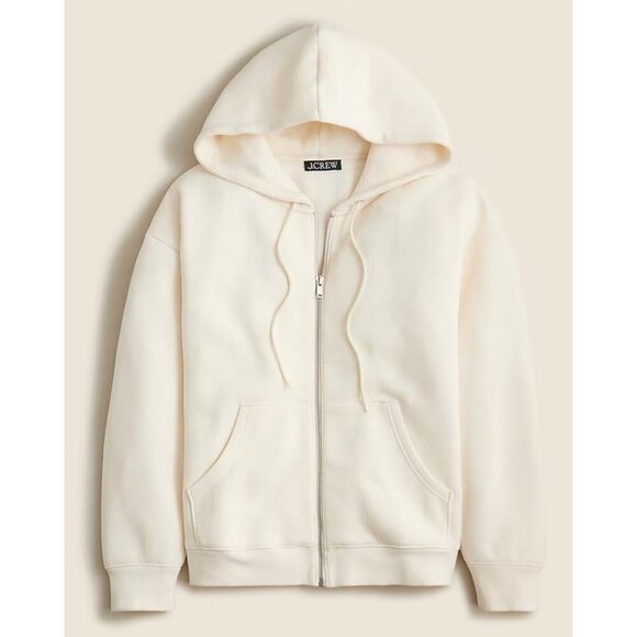 J. Crew Heritage fleece zip-up hoodie Size Medium - Picture 1 of 8